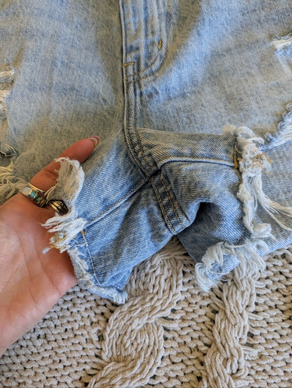 Pistola Hi-Rise Cutoff Denim Shorts Sz 30 - Picture 3 of 10